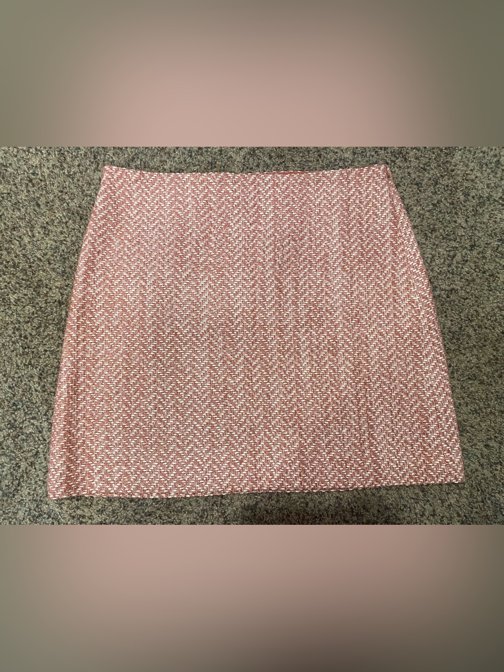 LOFT Coral Pink Tweed Skirt